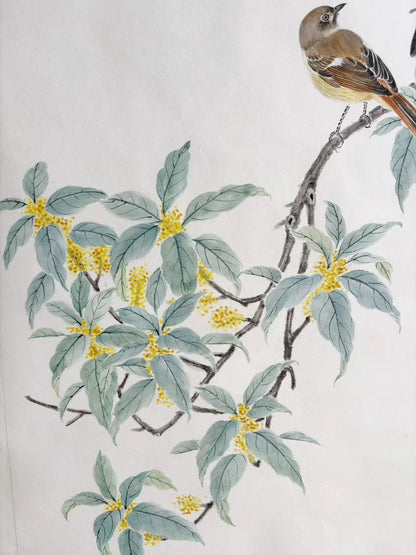 Autumn Osmanthus& Bird