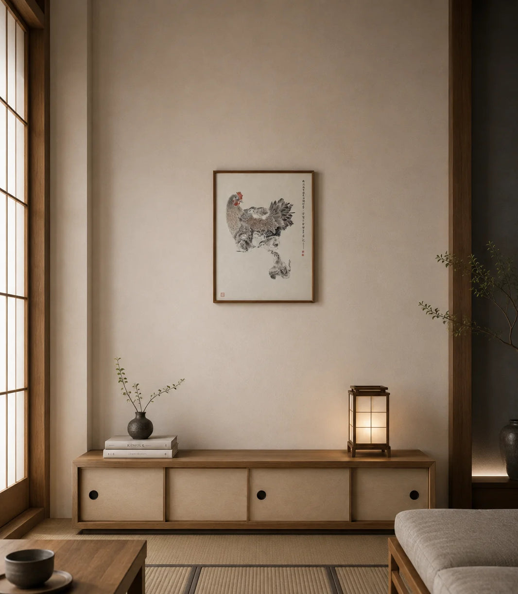 Nurturing the Chicks-Chinese Gongbi Art