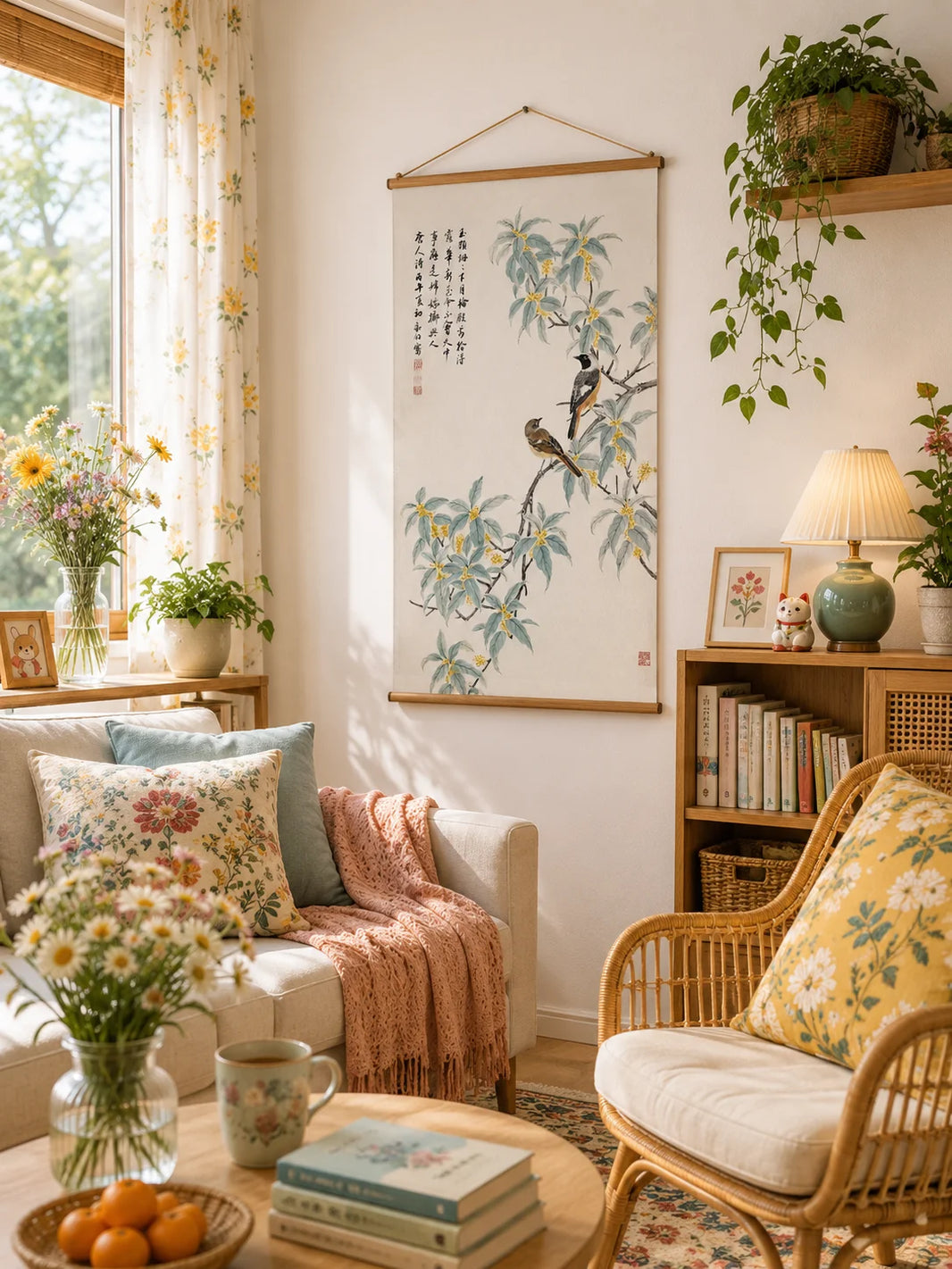 Autumn Osmanthus& Bird