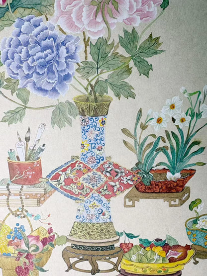 Traditional Chinese Floral Still Life