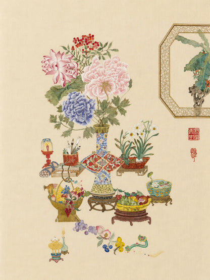 Traditional Chinese Floral Still Life