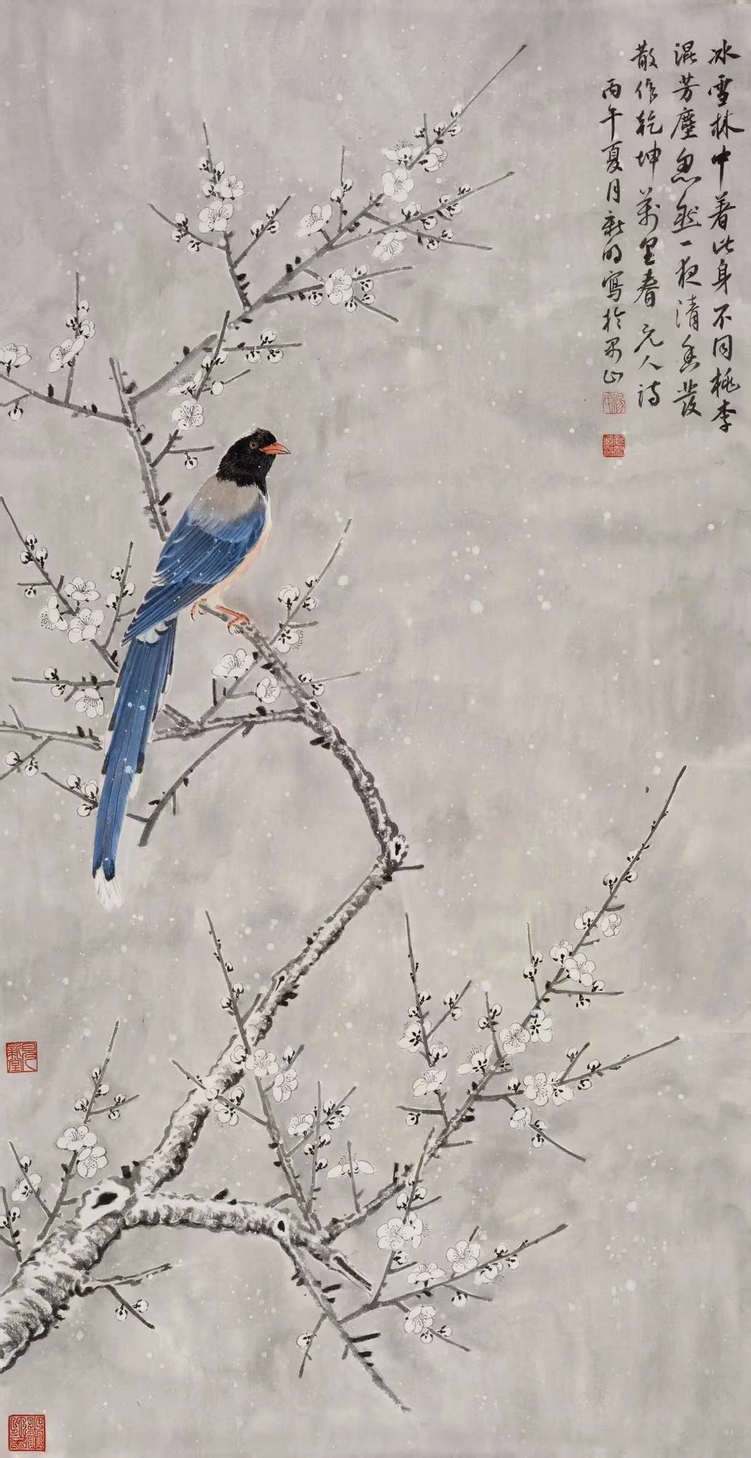 Winter Plum-Original Chinese Bird Painting
